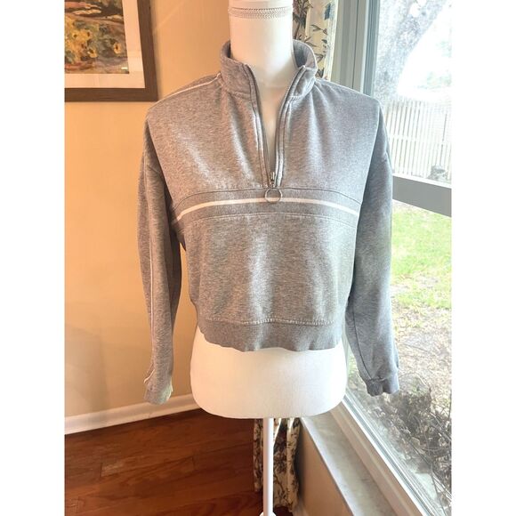 BDG Urban Outfitters Womens Cropped Sweatshirt Small Pull Over Gray Casual EUC - Picture 2 of 11